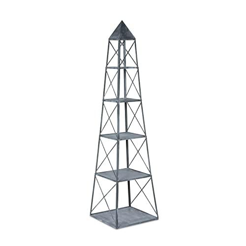 Stackable Galvanized Obelisk. Picture 1