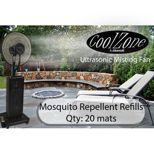 20 Pack Mosquito Mats for CZ500 Ultrasonic Dry Misting Fan. Picture 1