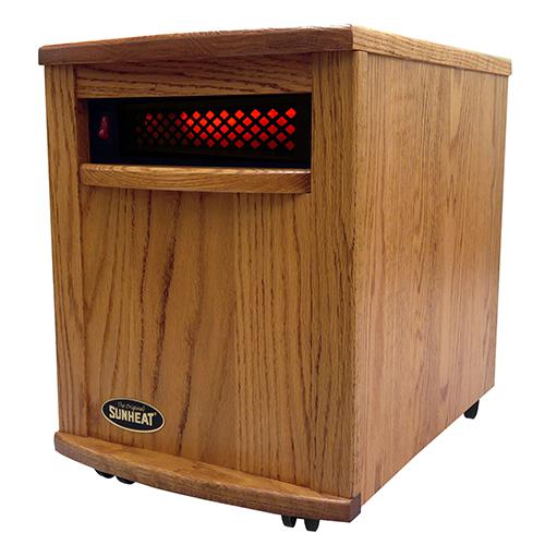 Original SUNHEAT Amish Hand Crafted Infrared Heater - Nebraska Oak. Picture 1