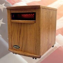 Original SUNHEAT Amish Hand Crafted Infrared Heater - Nebraska Oak. Picture 2