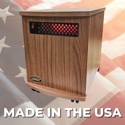 Original SUNHEAT USA1500-M Infrared Heater - American Walnut. Picture 2