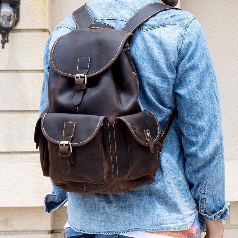 The Asmund Backpack | Genuine Leather Rucksack. Picture 4
