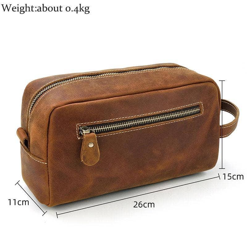 The Wanderer Toiletry Bag | Genuine Leather Toiletry Bag. Picture 5