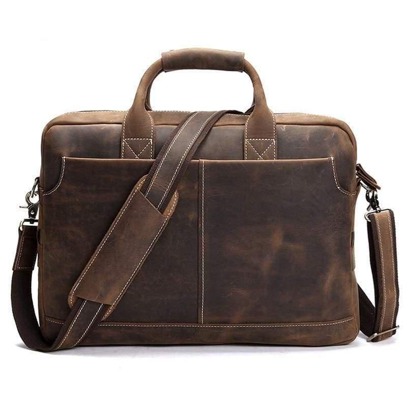 The Welch Briefcase | Vintage Leather Messenger Bag. Picture 2