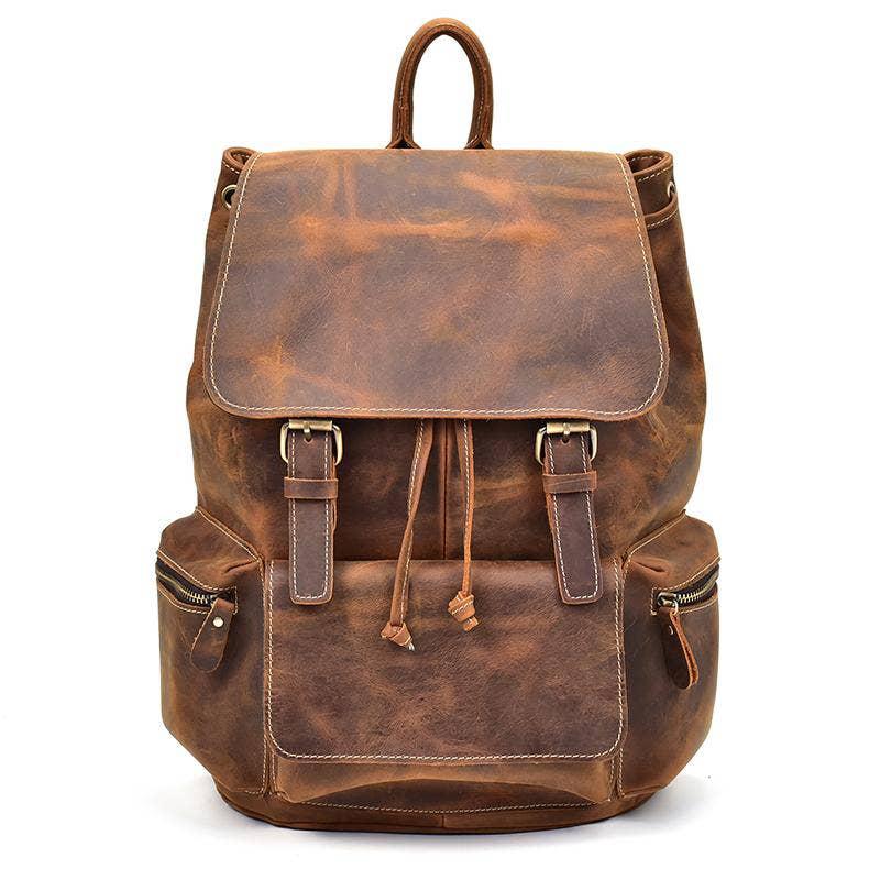 The Hagen Backpack | Vintage Leather Backpack. Picture 2