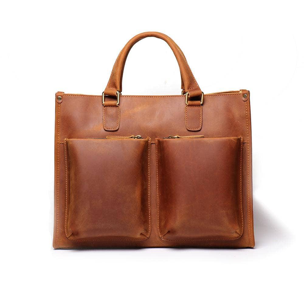 The Dagmar Leather Briefcase | Vintage Leather Messenger Bag. Picture 2
