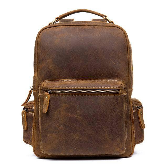 The Langley Backpack | Genuine Vintage Leather Backpack. Picture 2