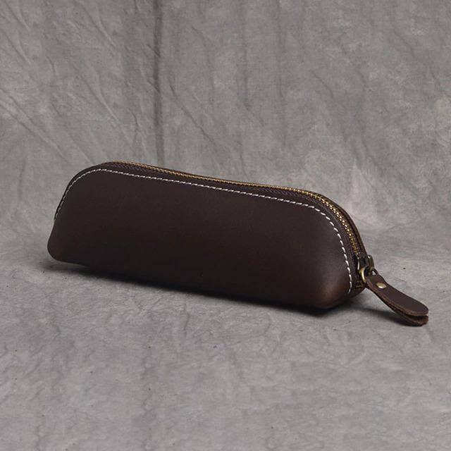 The Paavo Leather Pen Case | Leather Makeup Pouch. Picture 2