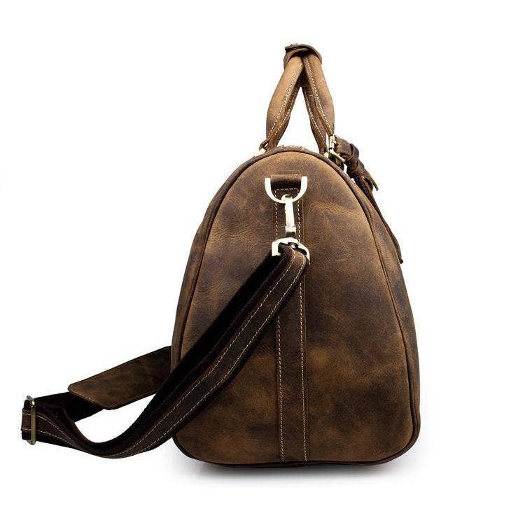 The Brandt Weekender | Small Leather Duffle Bag. Picture 5