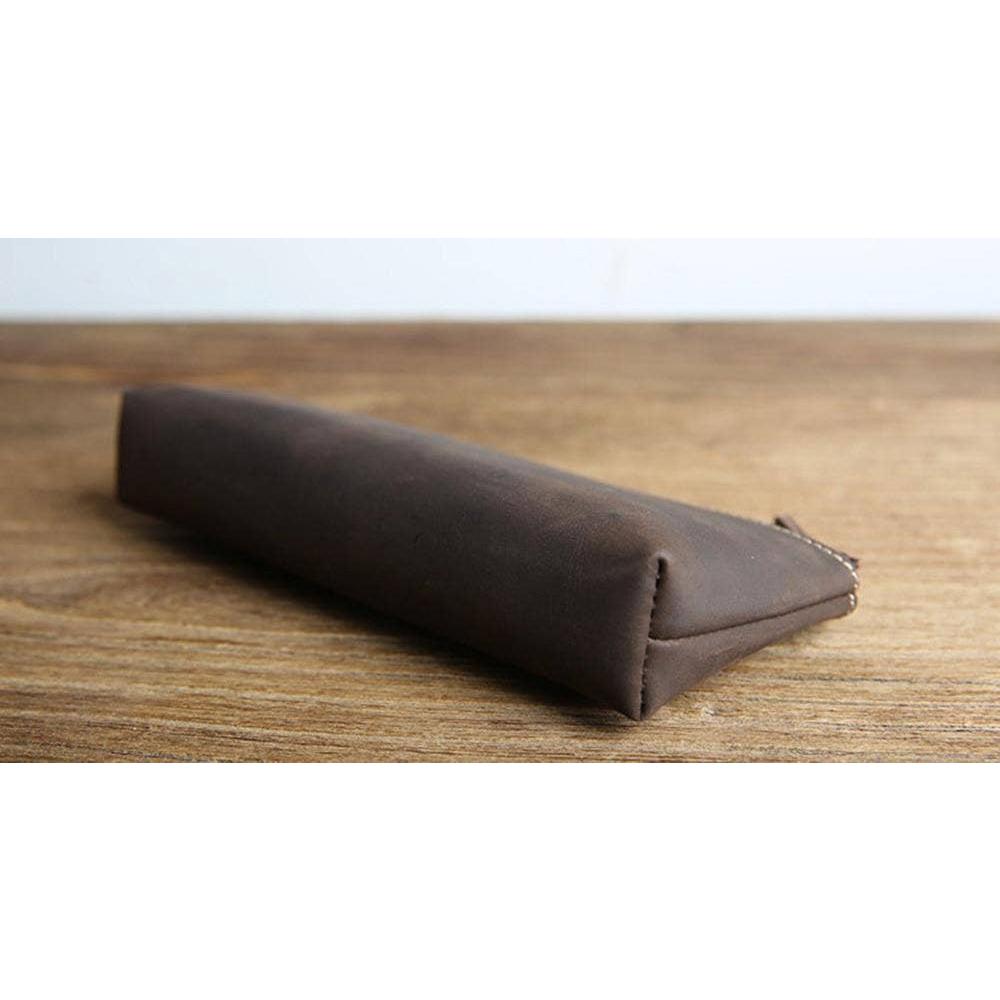 The Pallavi | Handmade Leather Pencil Case - Leather Makeup Bag. Picture 4