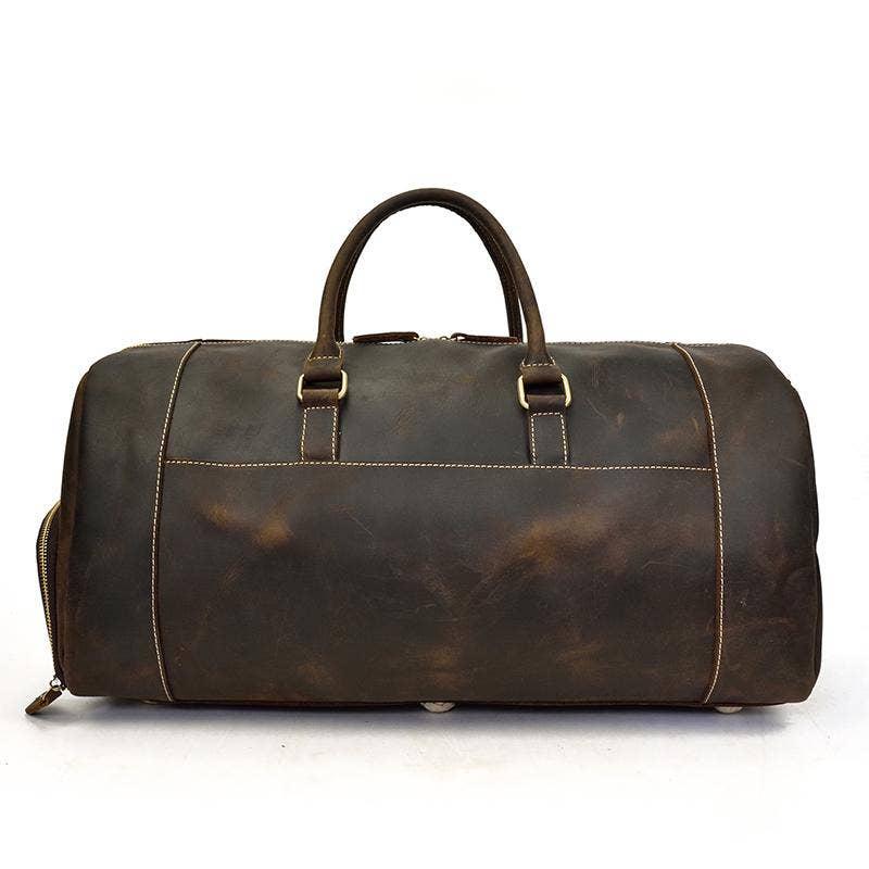 The Bard Weekender | Handmade Leather Duffle Bag. Picture 5