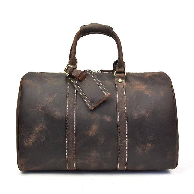 The Brandt Weekender | Small Leather Duffle Bag. Picture 1