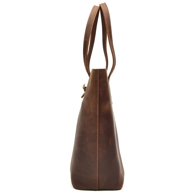 The Taavi Tote Handcrafted Leather Tote Bag. Picture 5