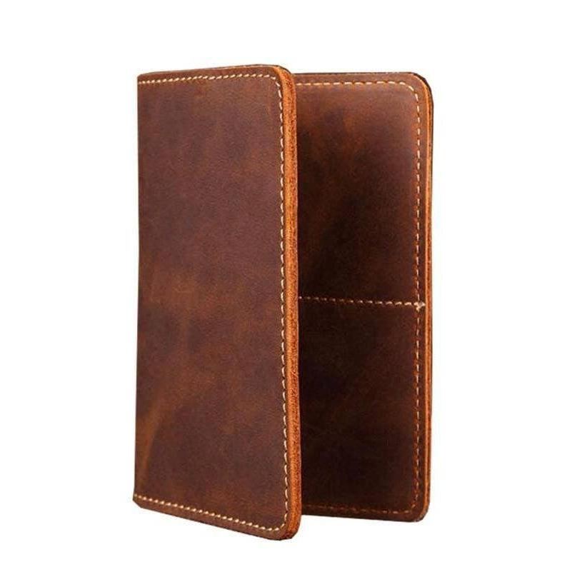 Classic Passport Cover in Genuine Leather Brown