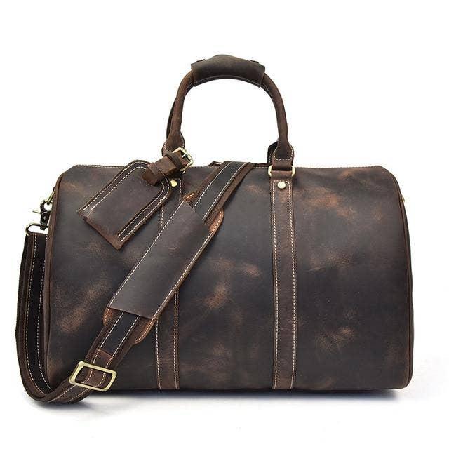 The Brandt Weekender | Small Leather Duffle Bag. Picture 2