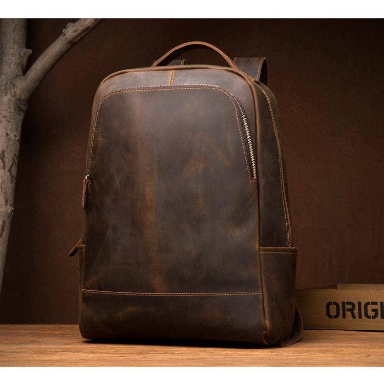The Vernon Backpack | Genuine Vintage Leather Minimalist Backpack. Picture 4