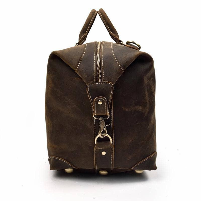 The Eira Duffle Bag | Vintage Leather Weekender. Picture 4
