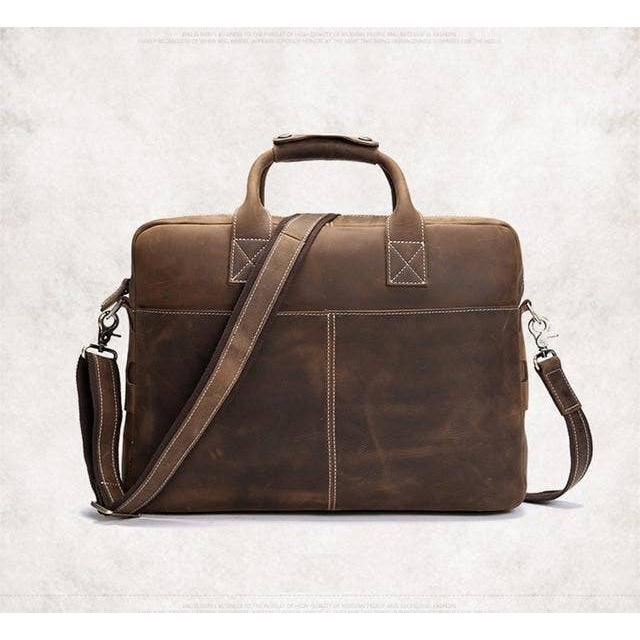 The Welch Briefcase | Vintage Leather Messenger Bag. Picture 3
