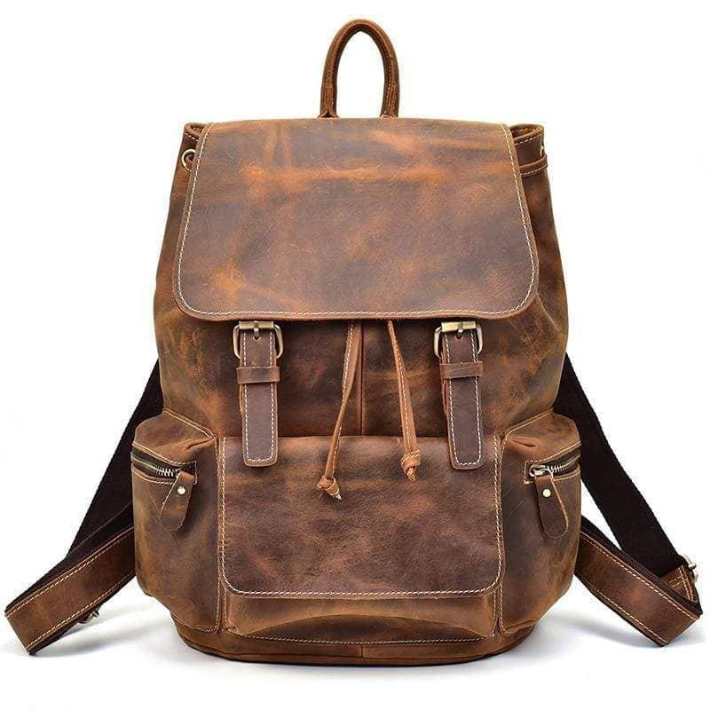 The Hagen Backpack | Vintage Leather Backpack. Picture 4