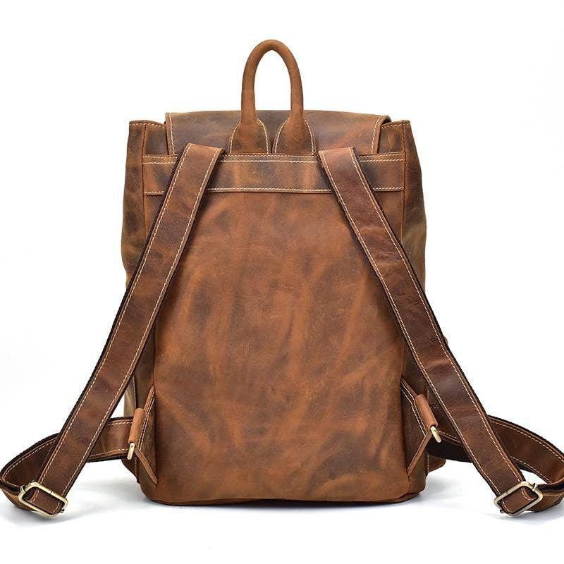 The Hagen Backpack | Vintage Leather Backpack. Picture 3