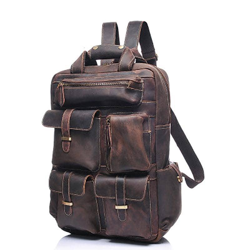 The Shelby Backpack | Handmade Genuine Leather Backpack. Picture 3