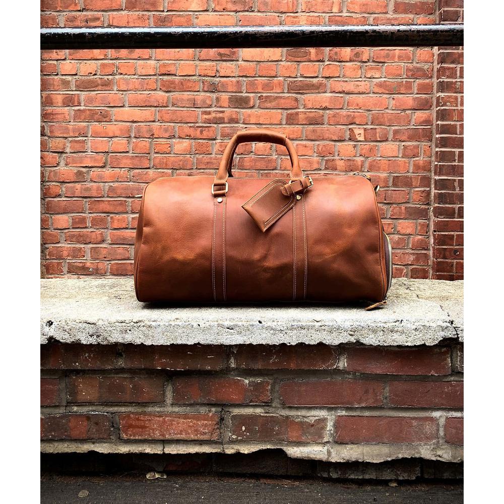 The Dagny Weekender | Large Leather Duffle Bag. Picture 5