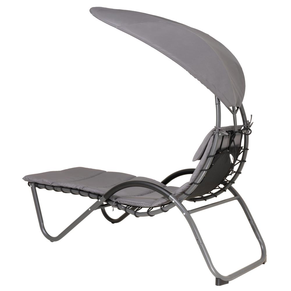 Outdoor Patio Lounge Chair with Canopy. Picture 3