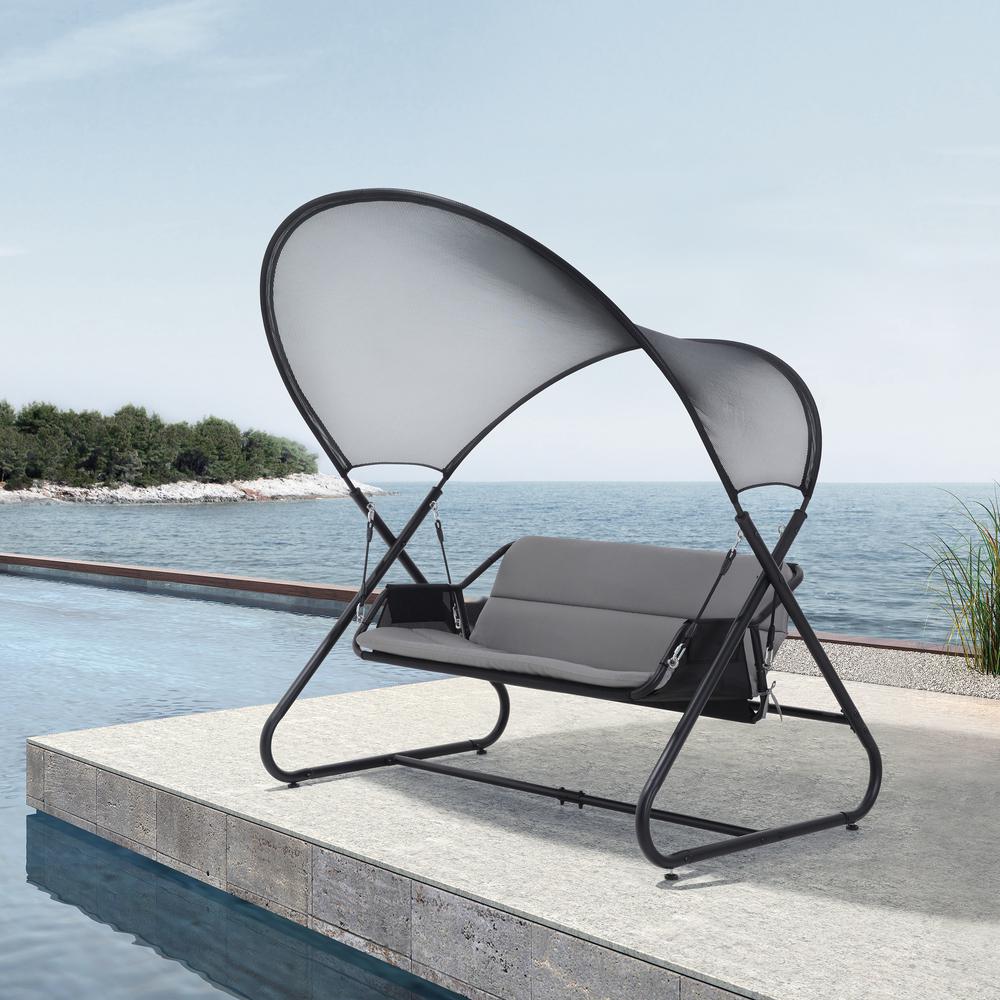 Outdoor Patio Swing Chair with Canopy. Picture 8