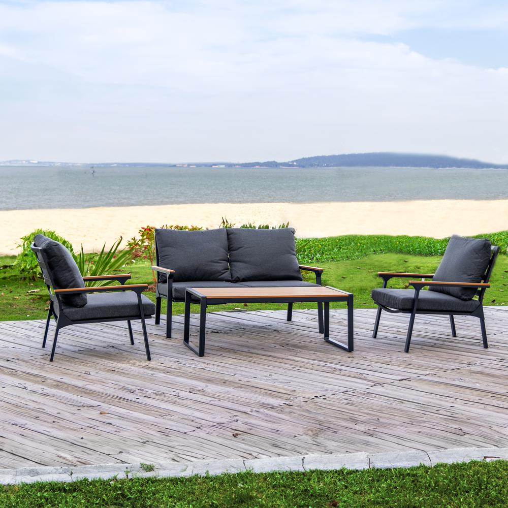 Ficarazzi Outdoor Sofa Set with Coffee Table. Picture 9