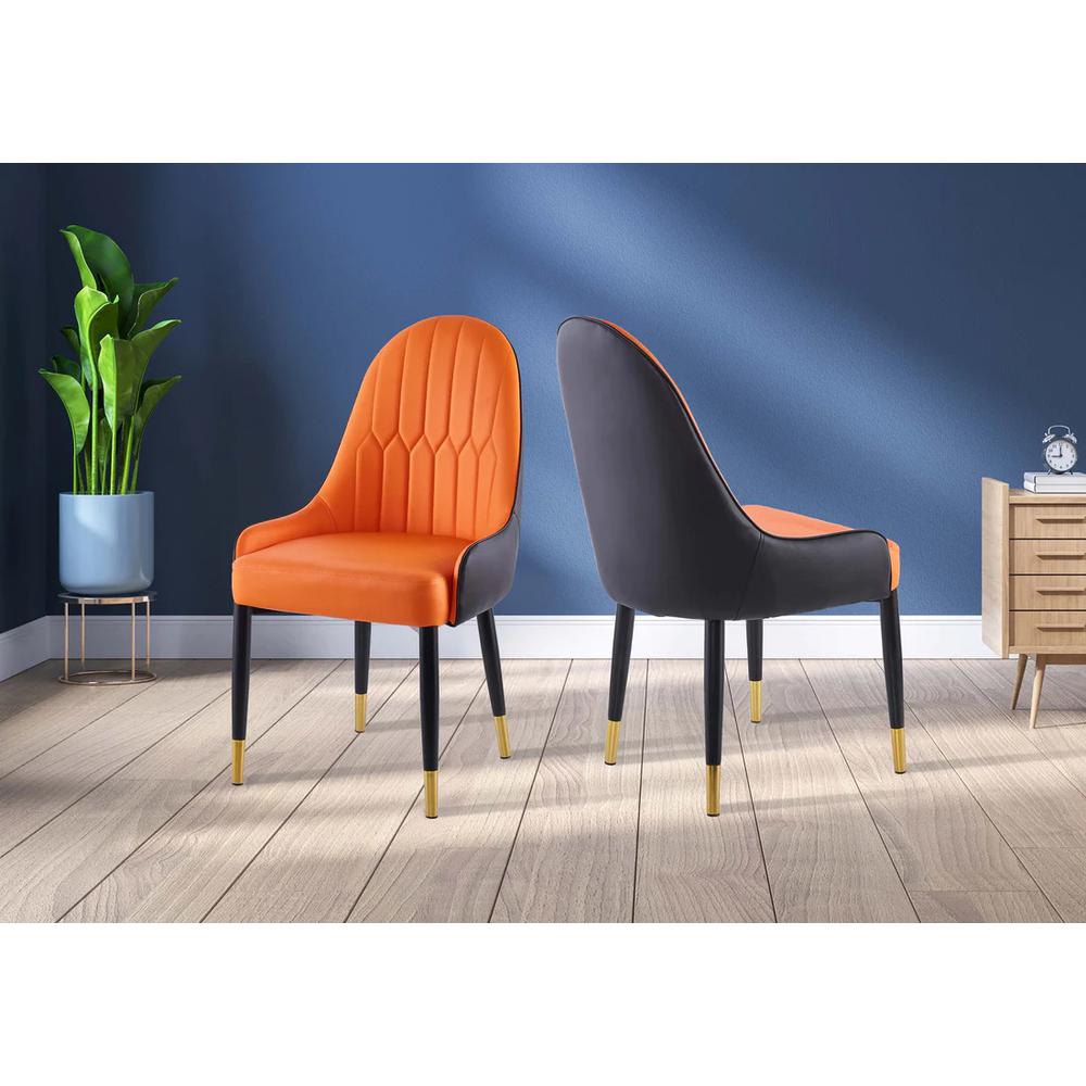 Dining Chair Black&Orange. Picture 1