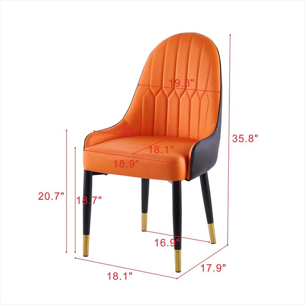 Dining Chair Black&Orange. Picture 2