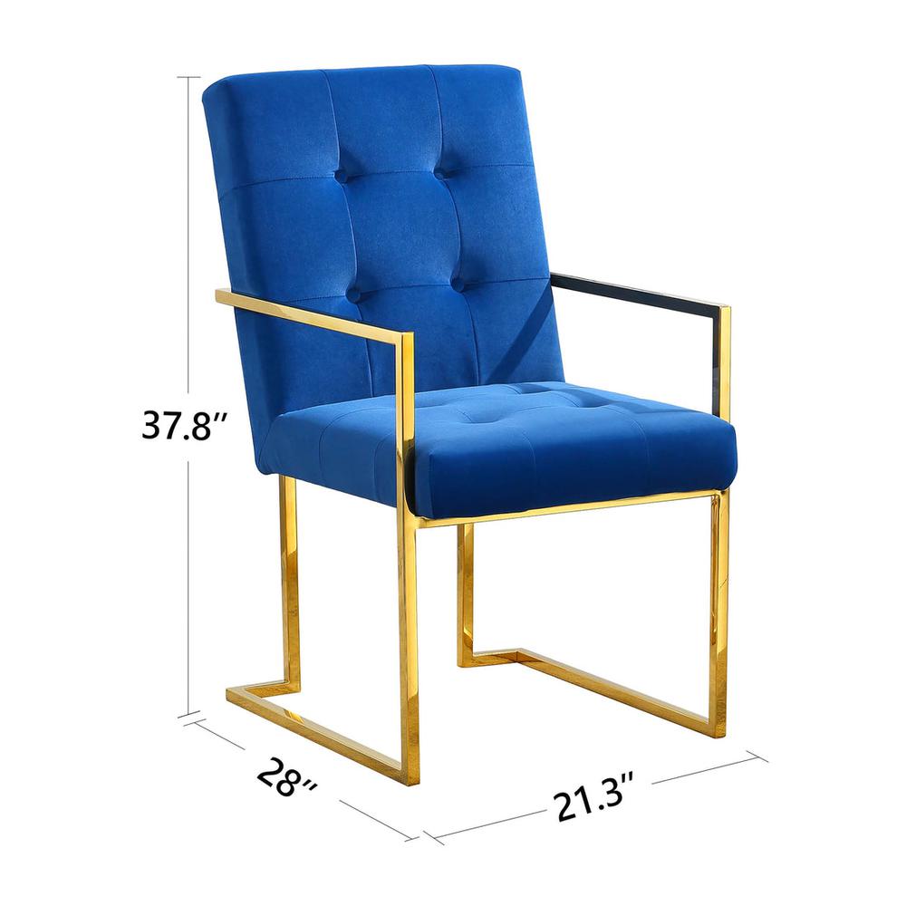Dining Chair Blue. Picture 3