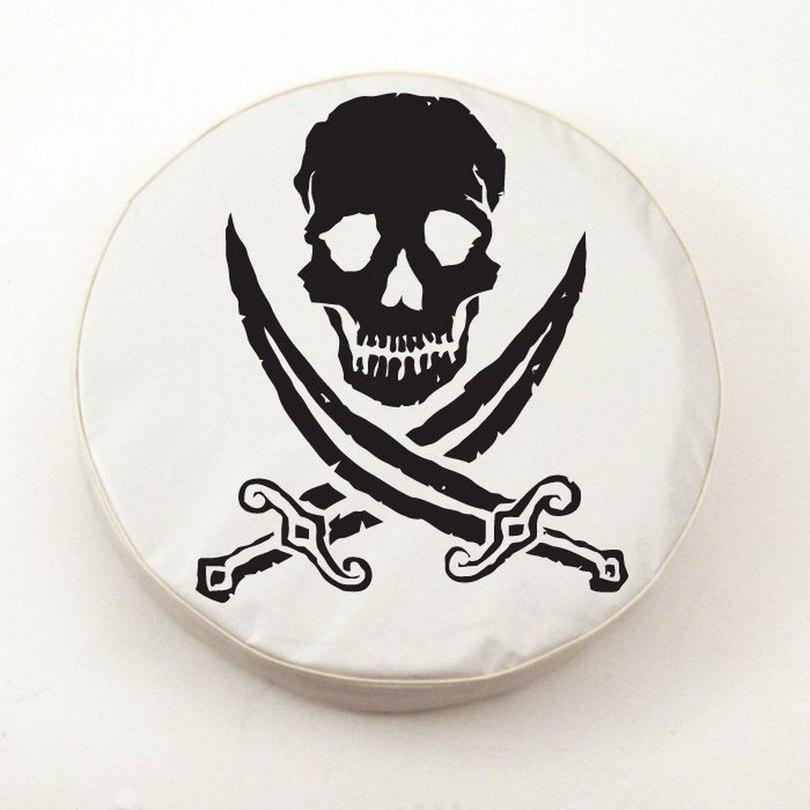 Jolly Roger (Rough) Tire Cover. Picture 1