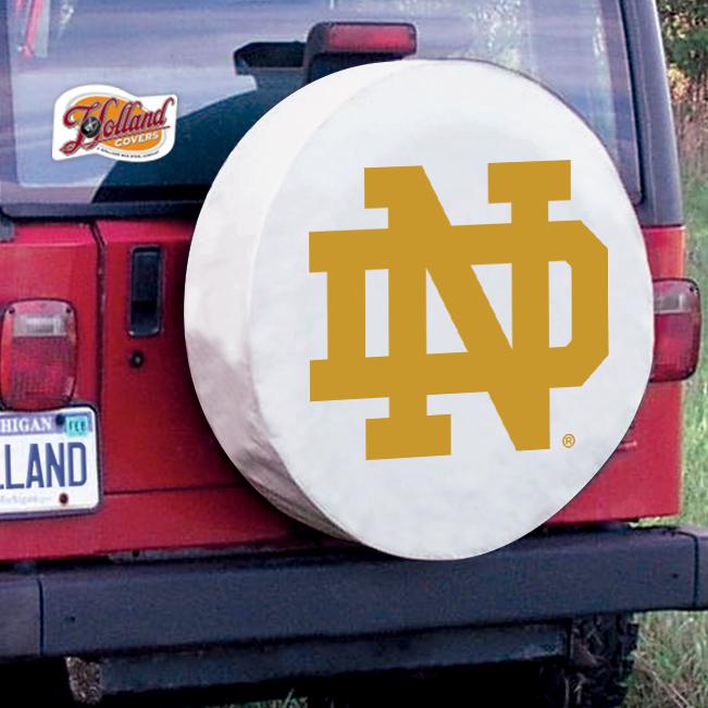 25 1/2 x 8 Notre Dame (ND) Tire Cover. Picture 2