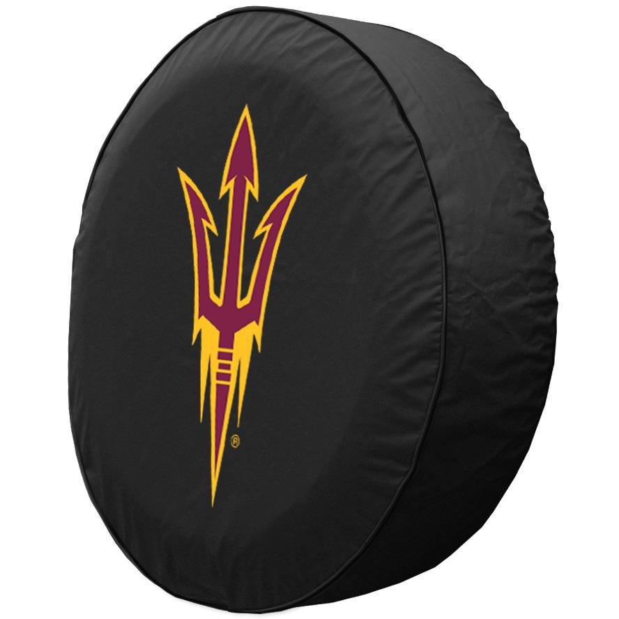 24 x 8 Arizona State Tire Cover with Pitchfork Logo. Picture 2
