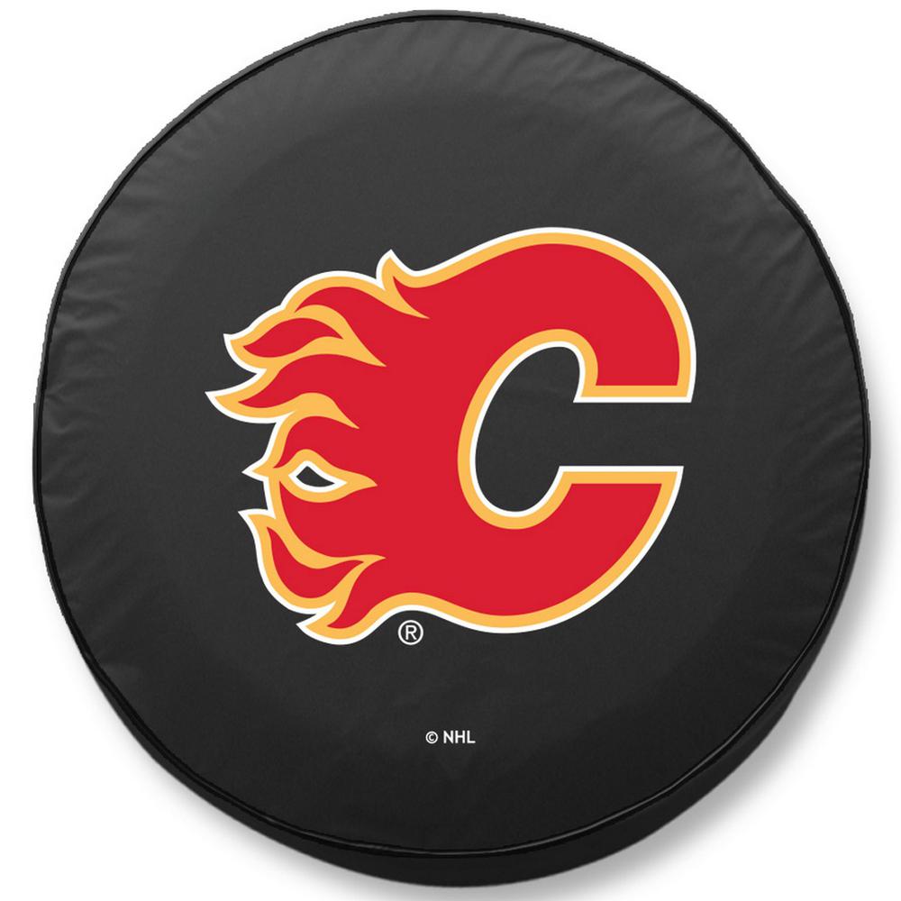 21 1/2 x 8 Calgary Flames Tire Cover. Picture 1