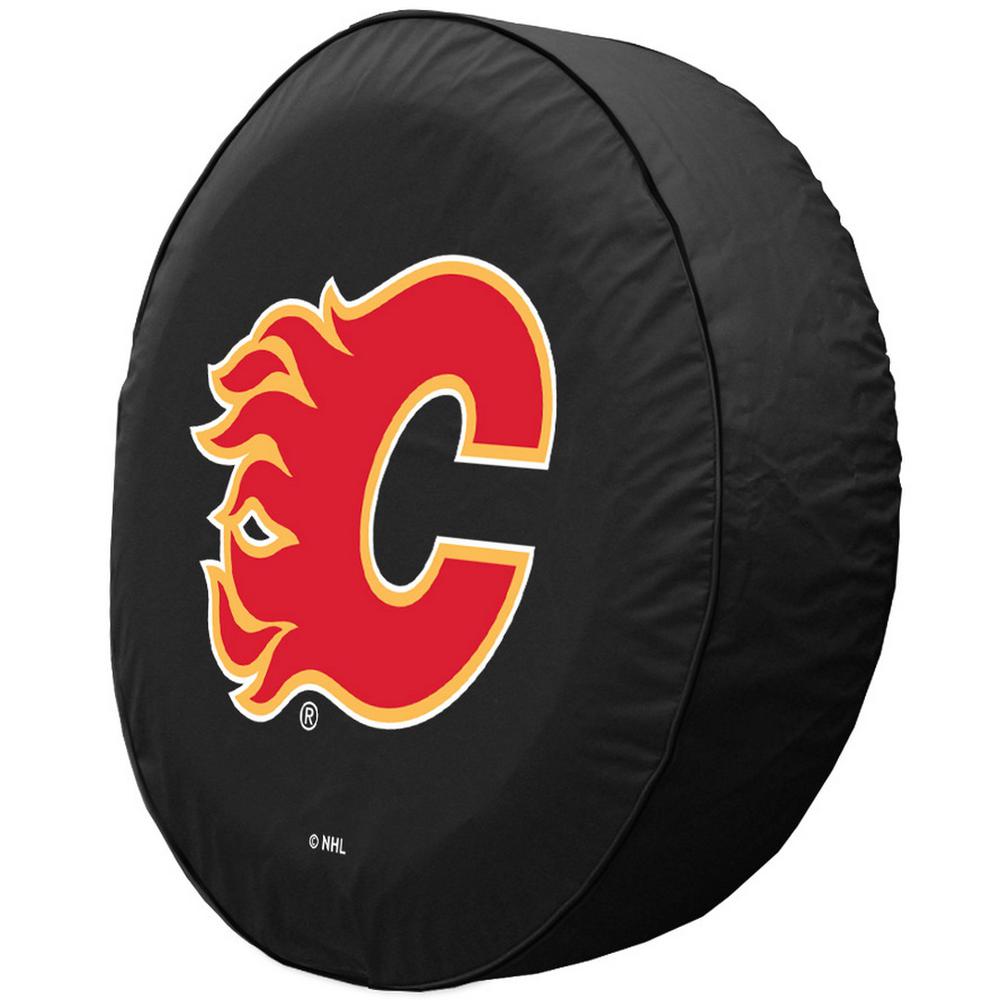 21 1/2 x 8 Calgary Flames Tire Cover. Picture 2