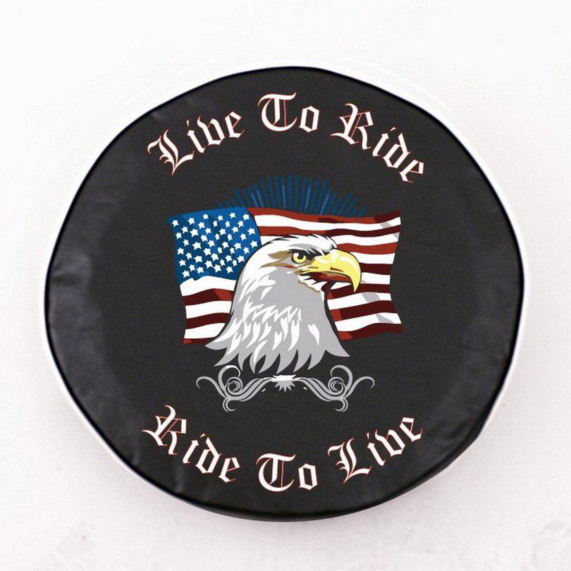 Live to Ride Tire Cover. Picture 1