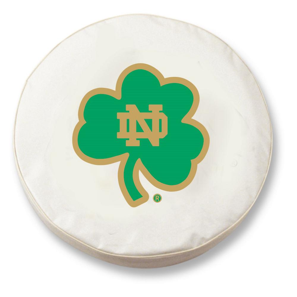 21 1/2 x 8 Notre Dame (Shamrock) Tire Cover. Picture 1