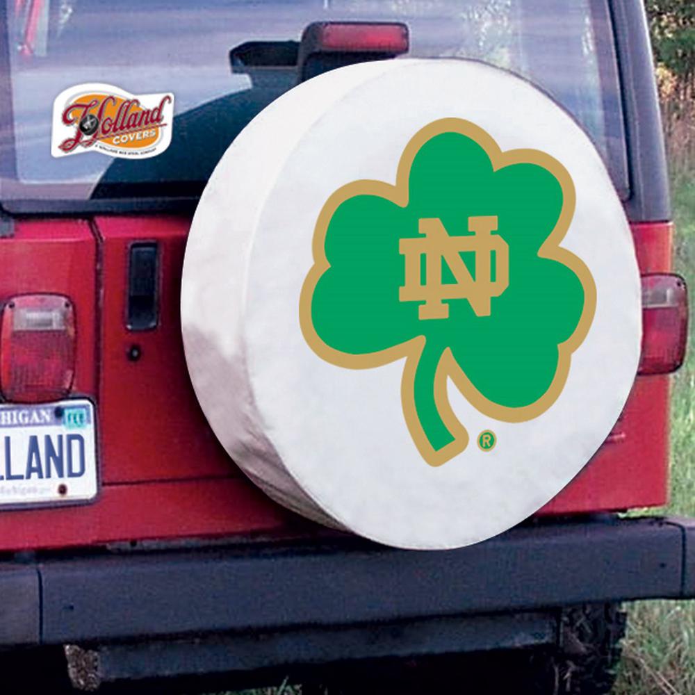 21 1/2 x 8 Notre Dame (Shamrock) Tire Cover. Picture 2