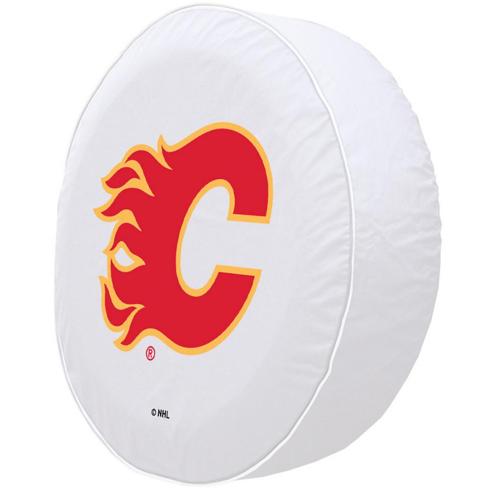 28 1/2 x 8 Calgary Flames Tire Cover. Picture 2