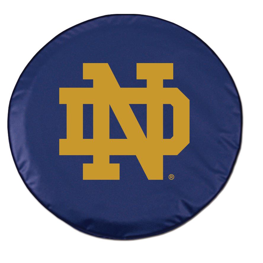 28 1/2 x 8 Notre Dame (ND) Tire Cover. Picture 1