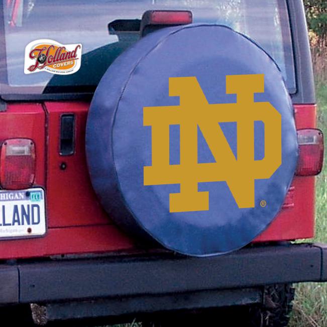 28 1/2 x 8 Notre Dame (ND) Tire Cover. Picture 2