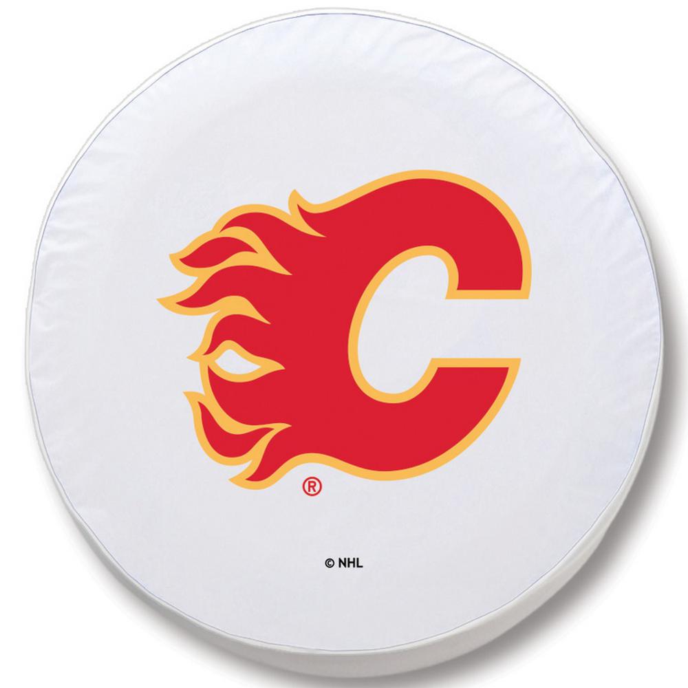 32 1/4 x 12 Calgary Flames Tire Cover. Picture 1