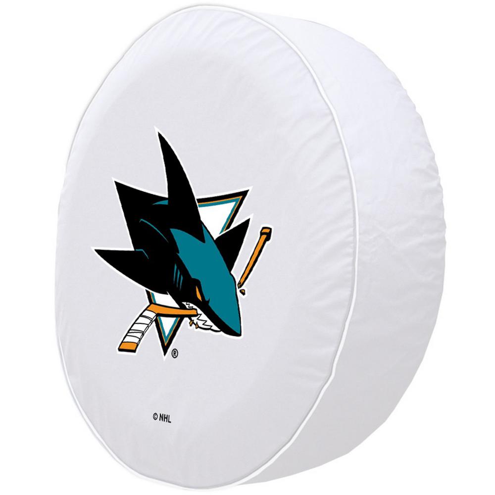32 1/4 x 12 San Jose Sharks Tire Cover. Picture 2