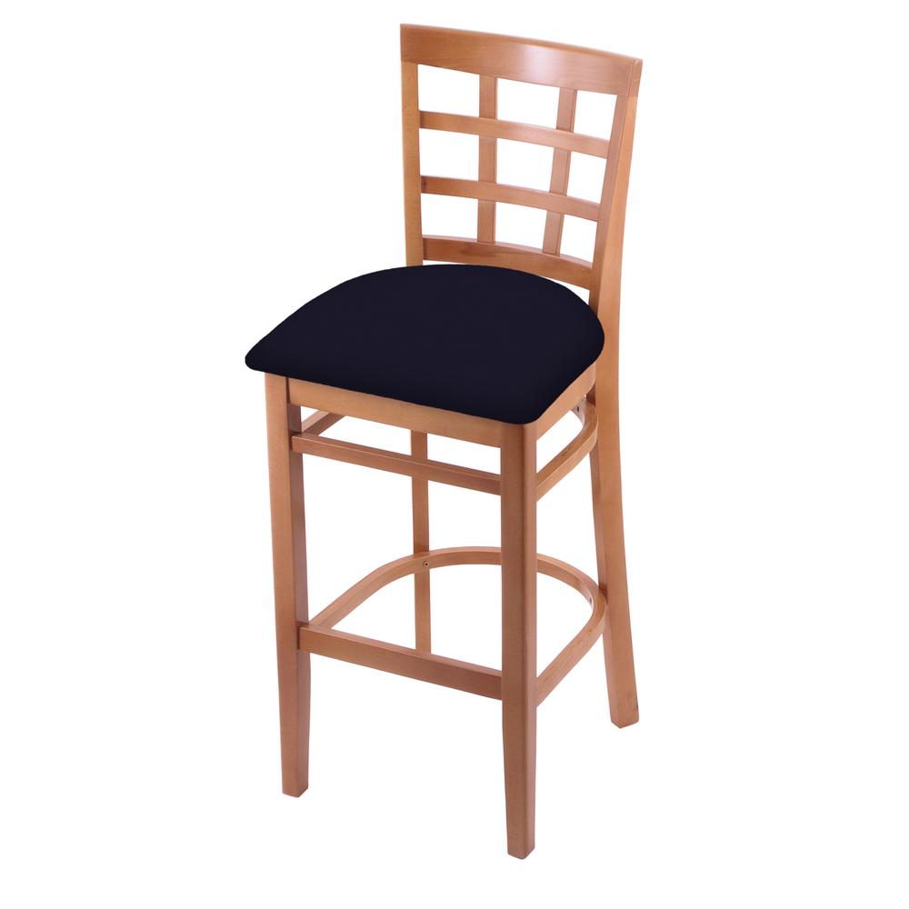 3130 30" Bar Stool with Medium Finish and Canter Twilight Seat. Picture 1