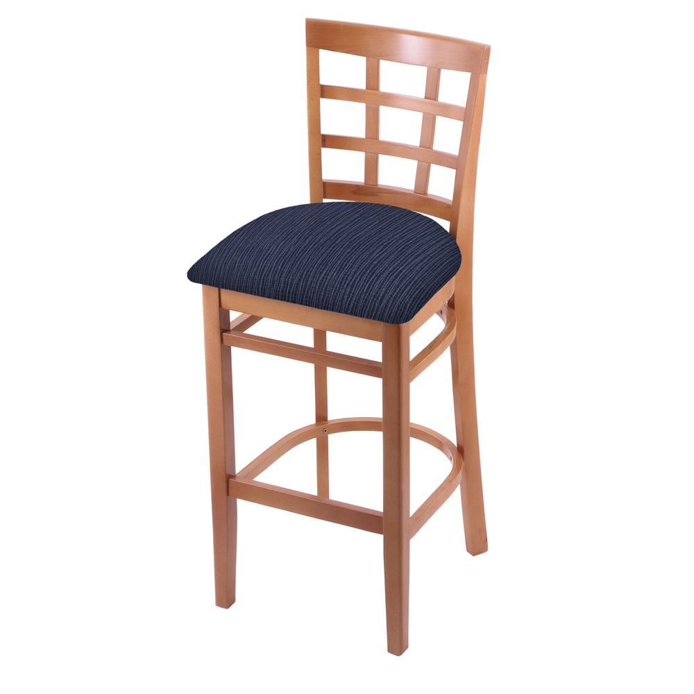 3130 30" Bar Stool with Medium Finish and Graph Anchor Seat. The main picture.