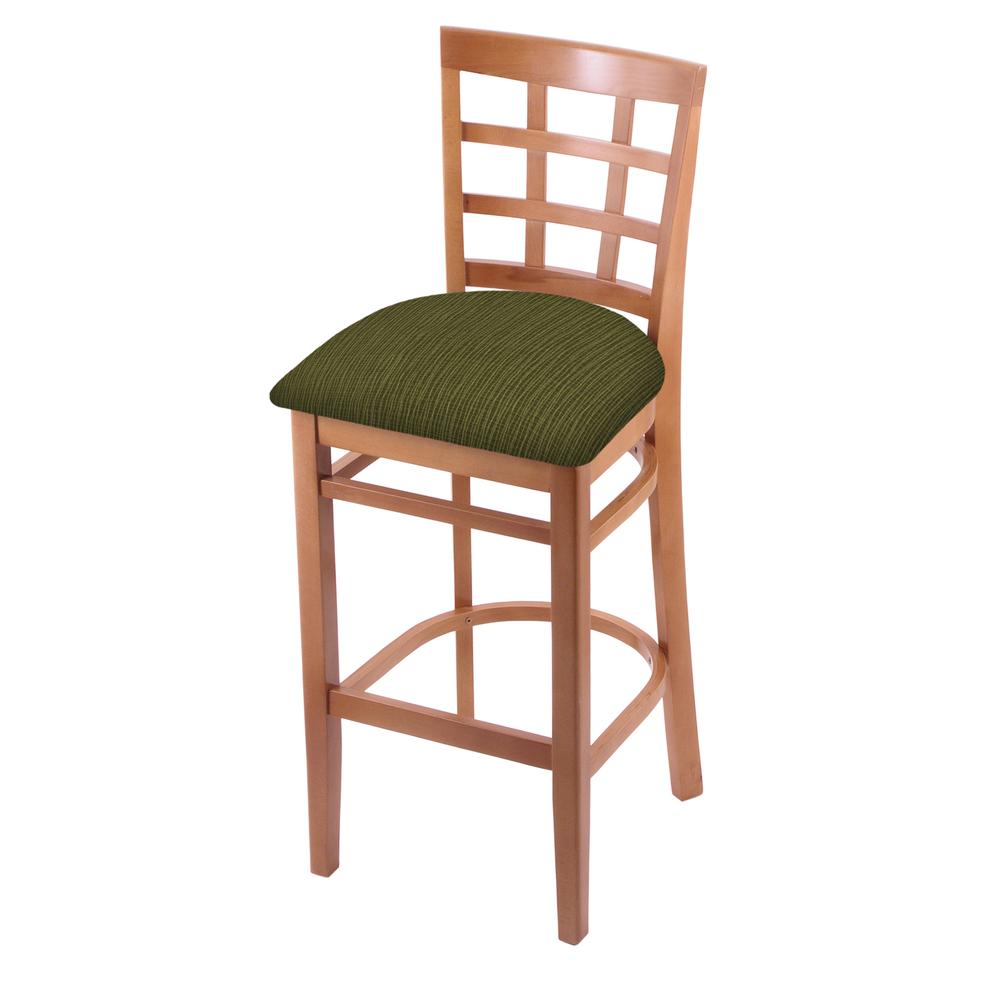 3130 30" Bar Stool with Medium Finish and Graph Parrot Seat. Picture 1