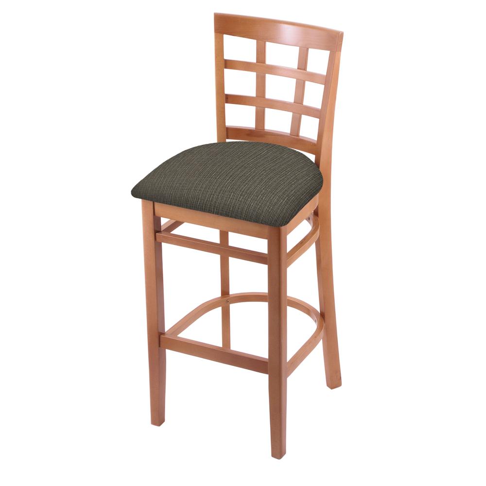 3130 30" Bar Stool with Medium Finish and Graph Chalice Seat. Picture 1