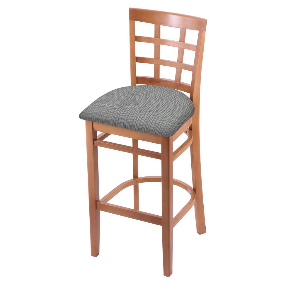 3130 30" Bar Stool with Medium Finish and Graph Alpine Seat. Picture 1